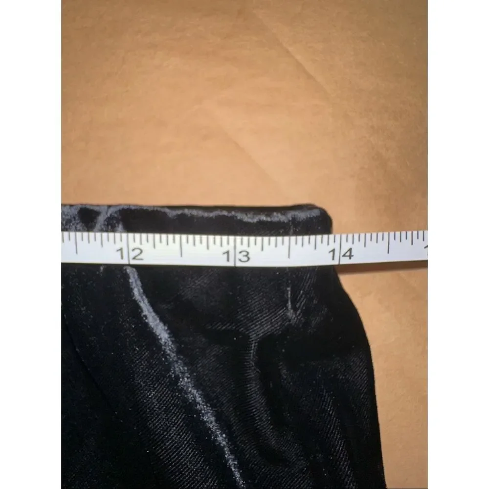 Anthropologie Sz M Tilda Velvet Slip Skirt Black Midi Bias Cut